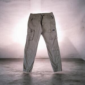 Hollister Cargo Joggers Khaki Stretch Utility Pants M Campus School College